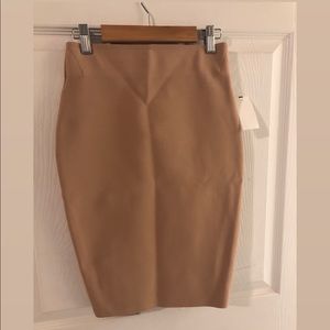 Blush/Cream bodycon pencil skirt